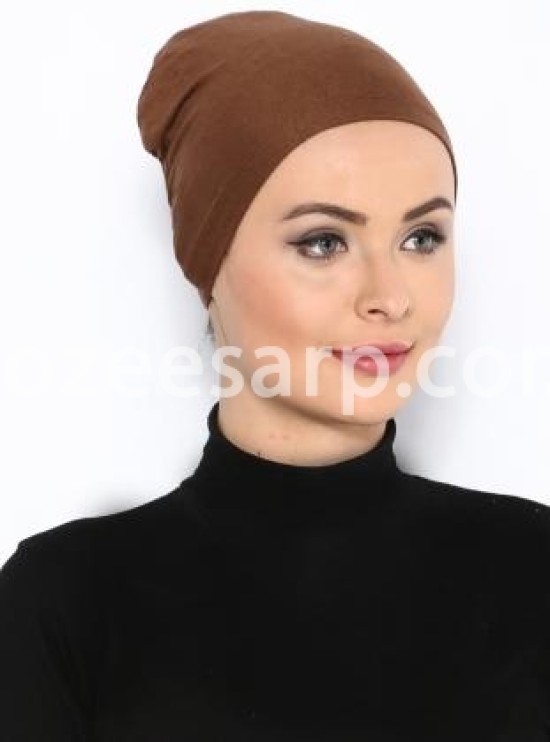 Düz Penye Bone Açık Kahve